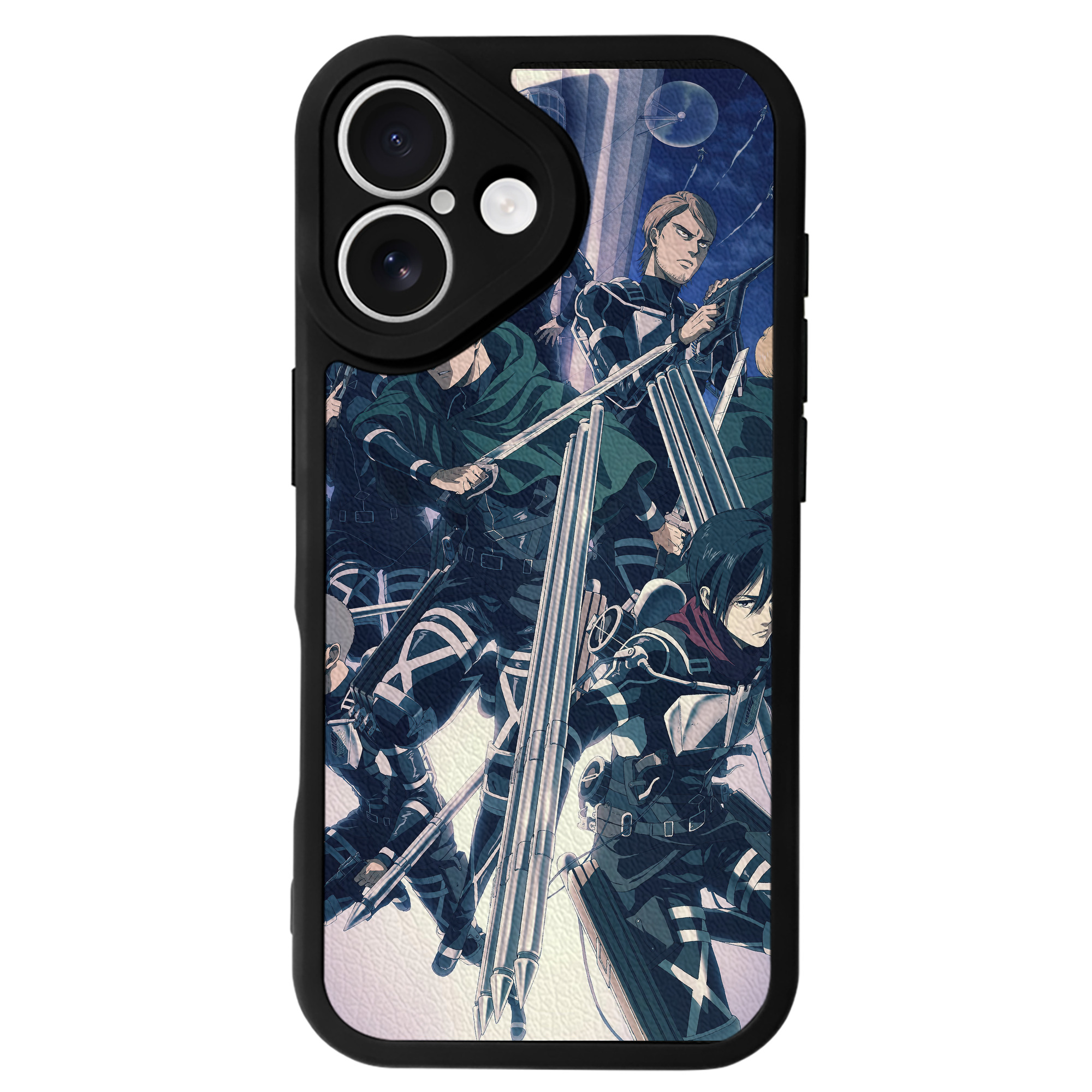 （画像用） 進撃の巨人 Attack on Titan 【iPhone 16シリーズ対応】シリコンスマホケース（レザー調） 材質：シリコン
